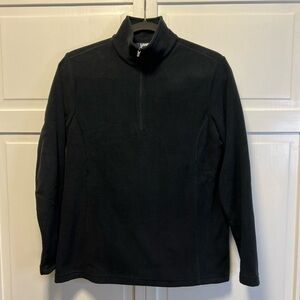 NWT Lands' End 1/4 Zip Fleece Pullover Size Women’s Small (6-8) Color Black